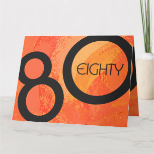 Tarjeta Naranja 80 Década Cumpleaños