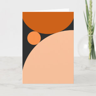 Tarjeta Naranja abstracto y círculos de color