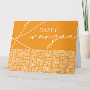 Tarjeta Naranja audaz Feliz feriado fotográfico único en K