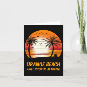 Tarjeta Naranja Beach Gulf Shores Alabama Vintage Sunset R