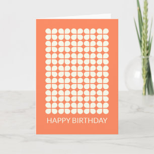 Tarjeta Naranja botánico geométrico moderno y elegante Cum