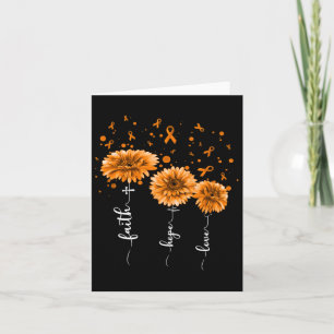 Tarjeta Naranja Daisy Flower Leukemia Conciencia