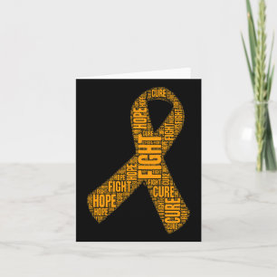 Tarjeta Naranja de conciencia lucha contra la esperanza Cu