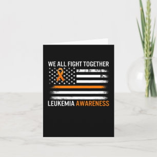 Tarjeta Naranja De Concienciación Sobre La Leucemia En La