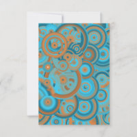 Naranja de gradiente Círculo Concéntrico Turquesa 