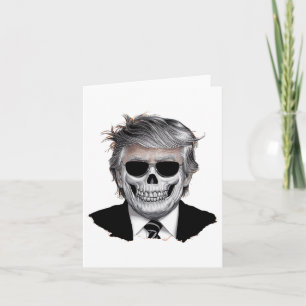 Tarjeta Naranja de Halloween Trump Fiesta norteamericano d