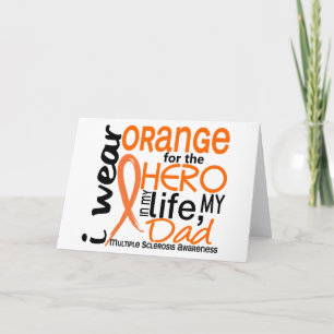 Tarjeta Naranja De Hero 2 Dad MS Esclerosis Múltiple