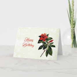 Tarjeta Naranja de la cosecha Lily Floral Cumpleaños