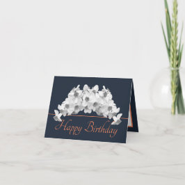 Tarjeta Naranja de la Marina Bouquet White Daffodils Feliz