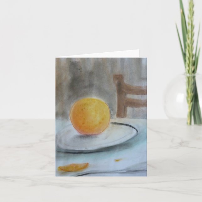 Tarjeta Naranja de Plate pastel notecard por Brad Hines (Anverso)