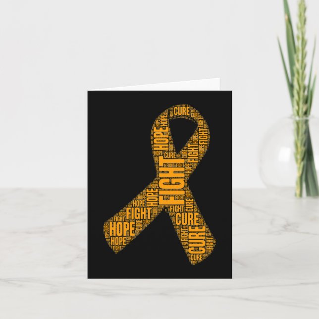 Tarjeta Naranja de sensibilización sobre leucemia lucha co (Anverso)