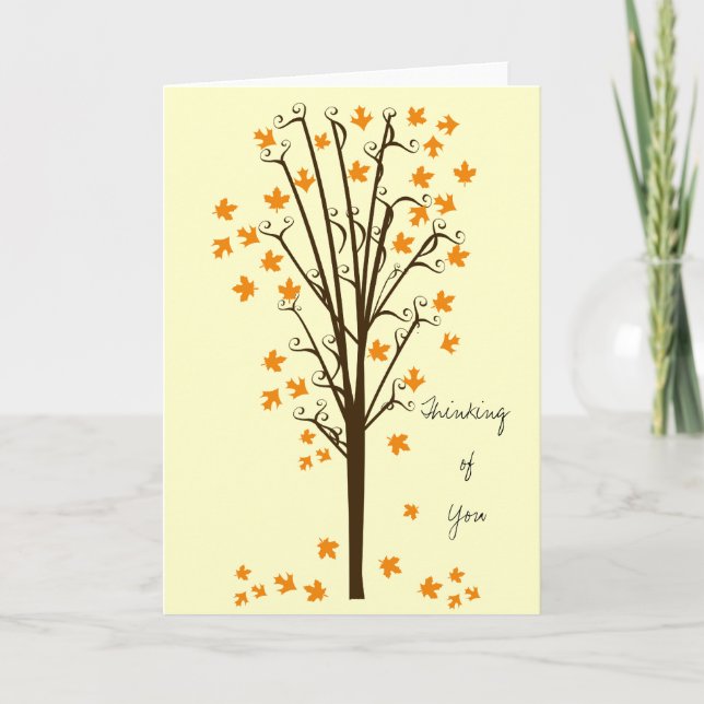Tarjeta Naranja deja árbol (Anverso)