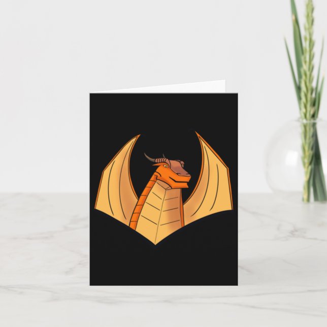 Tarjeta Naranja Dragon Pegatina (Anverso)