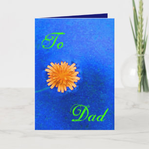 Tarjeta Naranja feliz día del padre