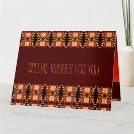 Tarjeta Naranja florido