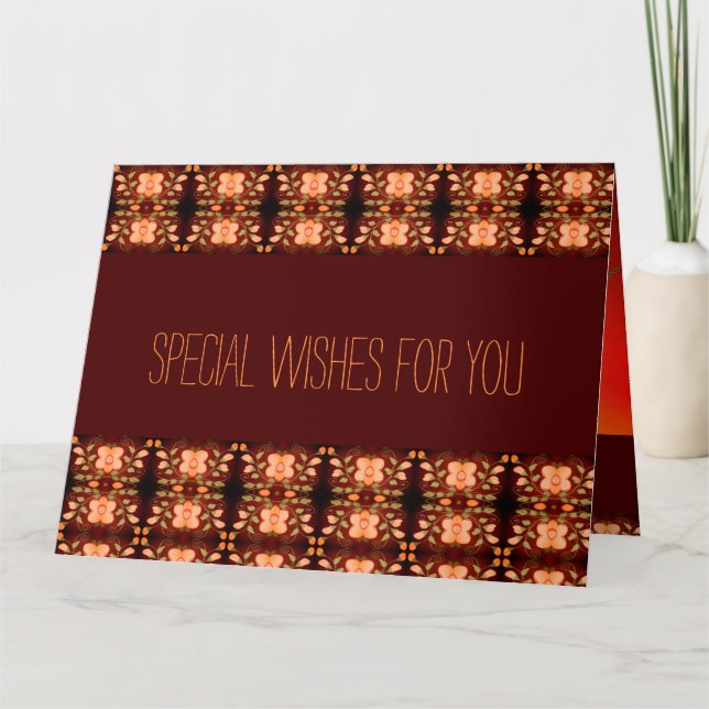 Tarjeta Naranja florido (Anverso)