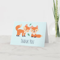 Naranja lindo zorros Ilustracion gráfico Gracias