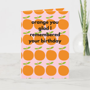 Tarjeta Naranja, me alegro de que recuerde Su Gracioso Cum
