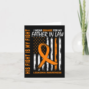 Tarjeta Naranja Padre En Derecho Leucemia Sensibilización