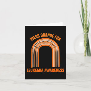 Tarjeta Naranja Para Leucemia Sensibilización Leucemia Leu