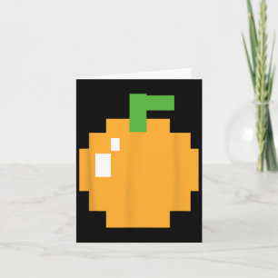 Tarjeta Naranja Pixel Videojuego Retro Arcade de los 80 Ha