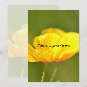 Tarjeta Naranja Poppies