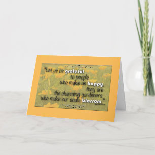 Tarjeta Naranja Poppies Miss You Typography Cita