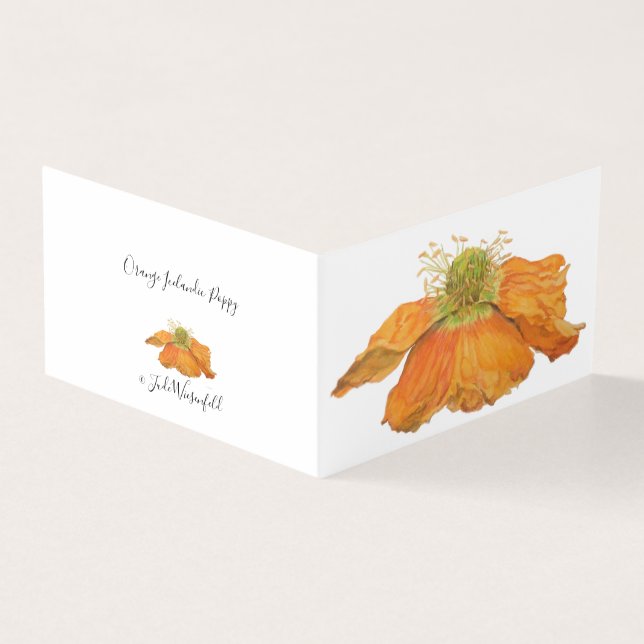 Tarjeta Naranja Poppy Islandés (Exterior)