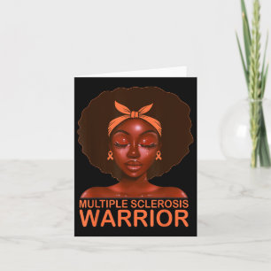 Tarjeta Naranja Ribbon Sra. Awareness Warrior Black Afro