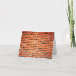 Tarjeta Naranja Rojo Pared de ladrillo pequeño