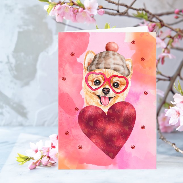 Tarjeta Naranja rosa El día de San Valentín panomerano per (Subido por el creador)