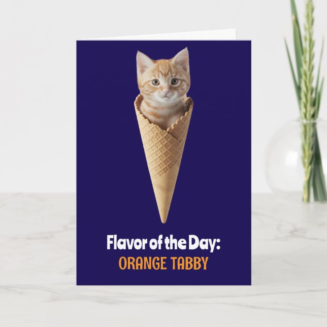 Tarjeta Naranja Tabby Cone (Anverso)