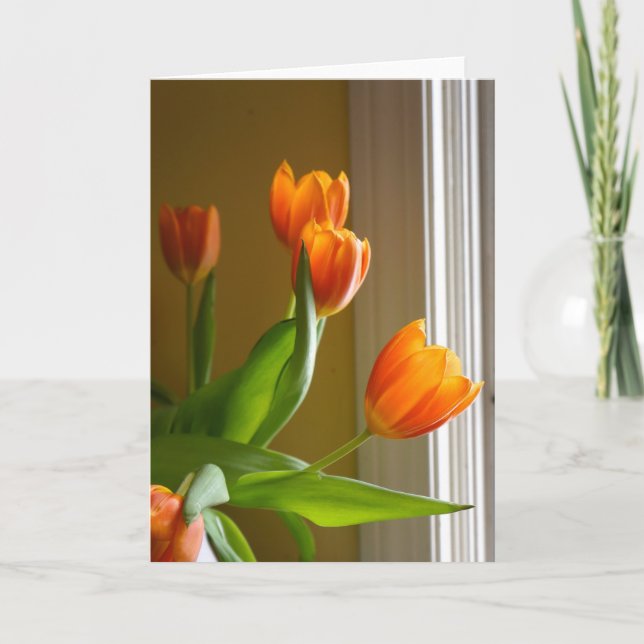 Tarjeta Naranja Tulips | Brad Hines Photography Notecard (Anverso)