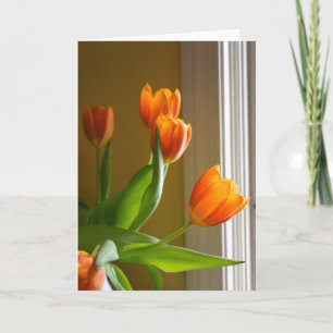 Tarjeta Naranja Tulips   Brad Hines Photography Notecard