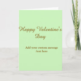 Tarjeta Naranja verde marrón feliz día de San Valentín sim