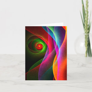 Tarjeta Naranja Verde Rojo Patrón de arte abstracto modern