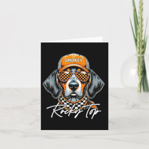Tarjeta Naranja Vintage Sangrado Perro Tennessee Lover Roc