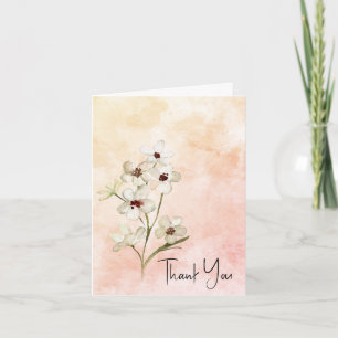 Tarjeta Naranja Watercolor Posy Gracias