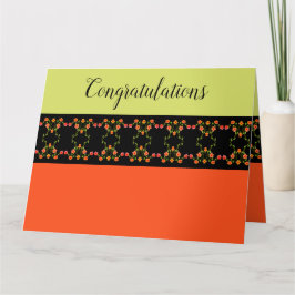 Tarjeta Naranja Y Verde Lime