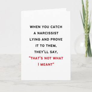 Tarjeta Narcisist Gaslit