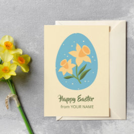 Tarjeta Narciso de jardín de Pascua