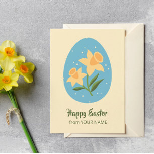 Tarjeta Narciso de jardín de Pascua