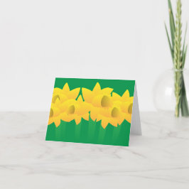 Tarjeta Narcisos Amarillos Alegres