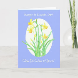 Tarjeta Narcisos del día de St David, de nuestro hogar el