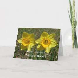 Tarjeta Narcisos para la hermana y el Marido-Aniversario