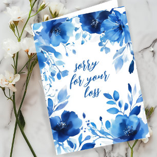 Tarjeta NARRAMIENTO DE la acuarela de las flores azules po