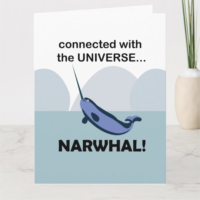 Tarjeta Narwhal Conectado Con El Narwhal Universo (Anverso)