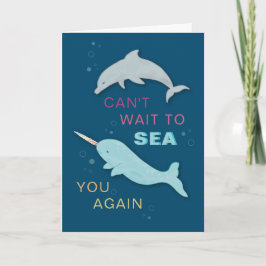 Tarjeta Narwhal Dolphin Friends