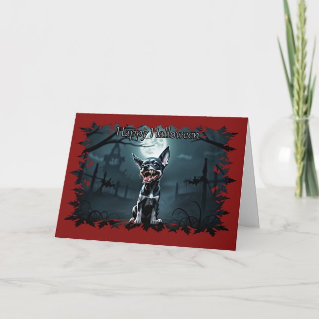 Tarjeta Nasty Pup Halloween Card (Anverso)