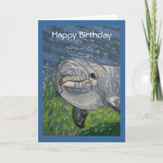 Tarjeta Natación de delfines: cumpleaños de Guay Dude